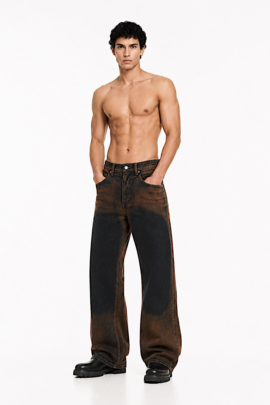 JEANS HOLOGRAMA NARANJA 8119