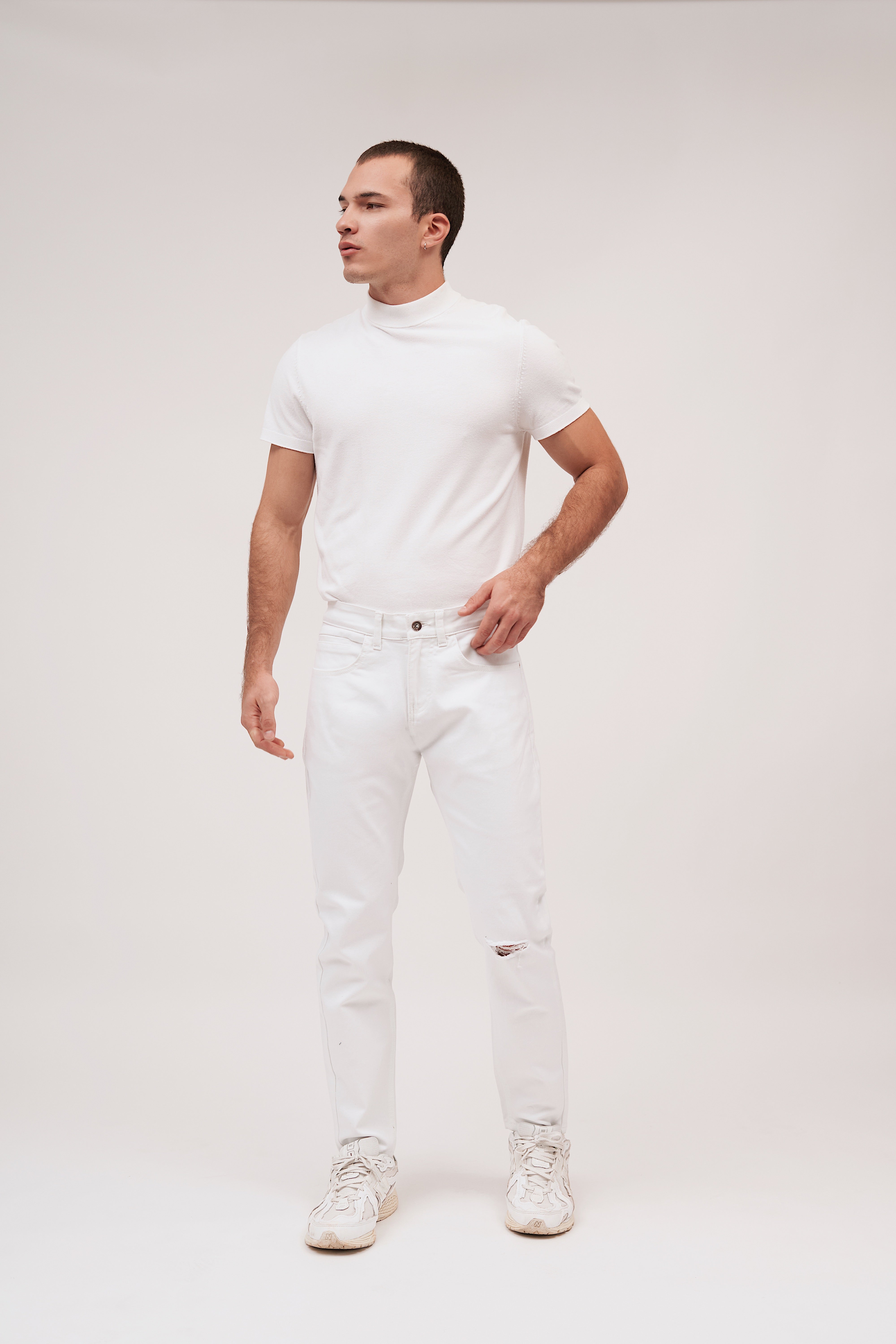 JEANS SLIM BLANCO ROTO 8048