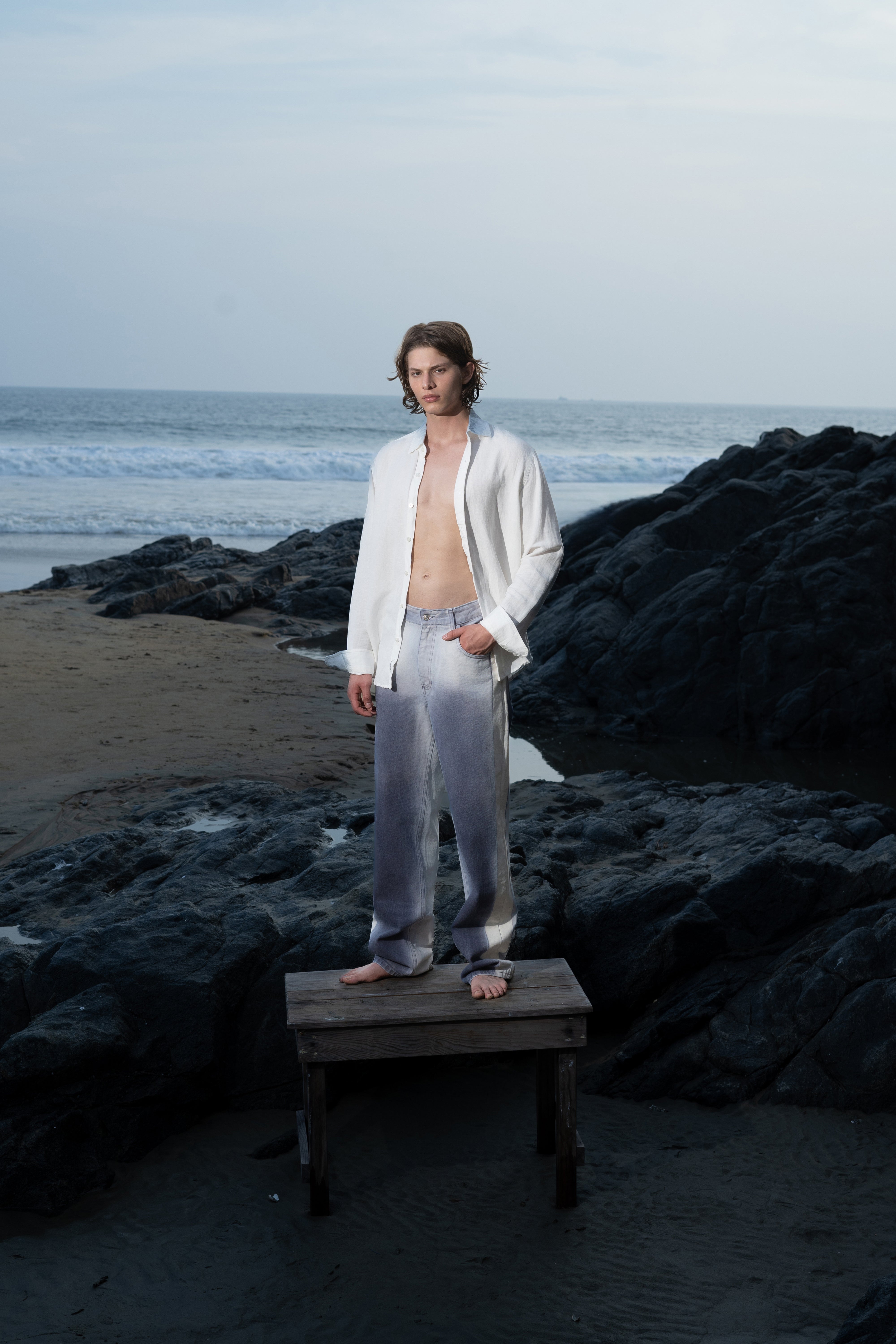 JEANS STRAIGHT MAR ESPUMA 8086