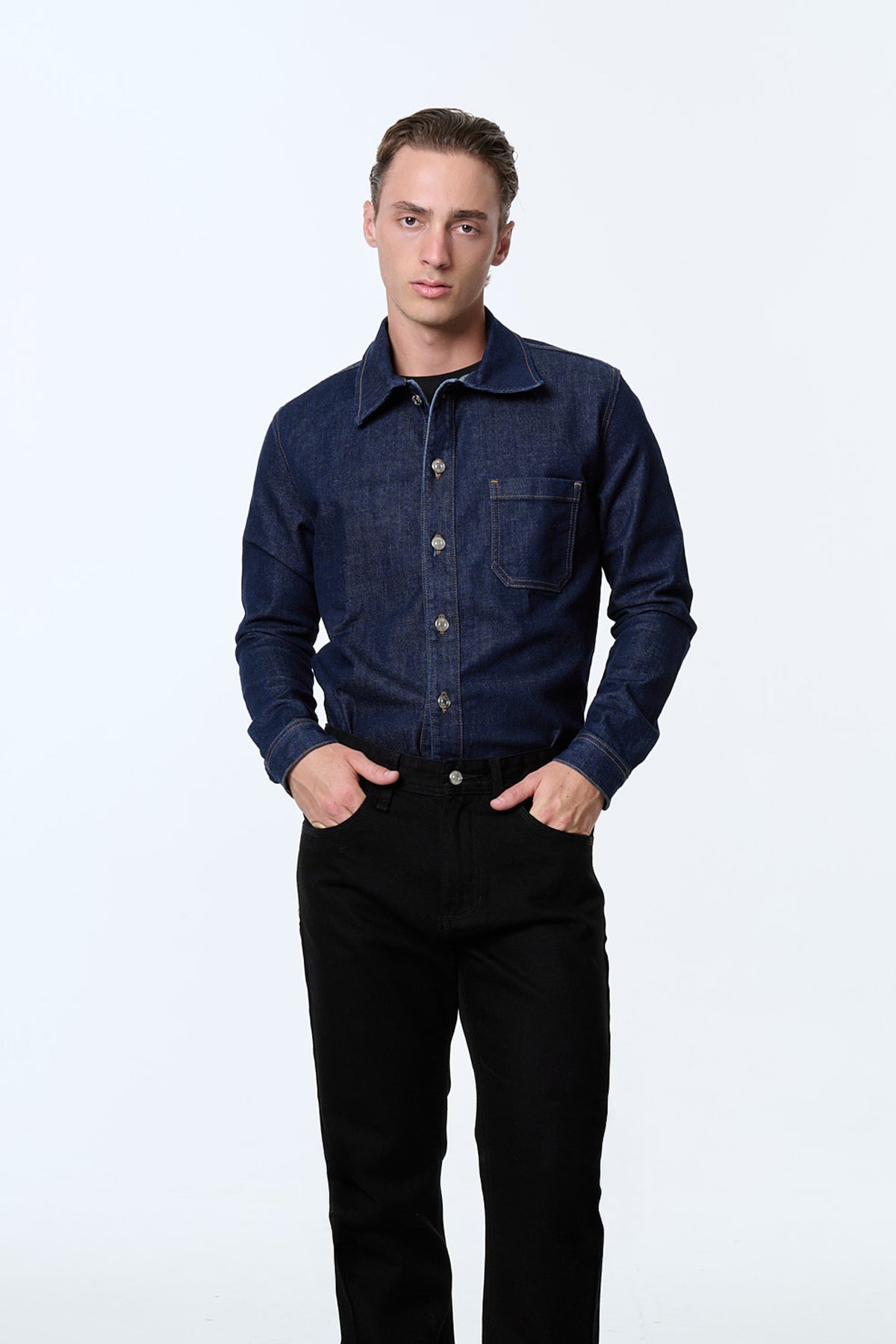 CAMISA STRETCH AZUL 8125