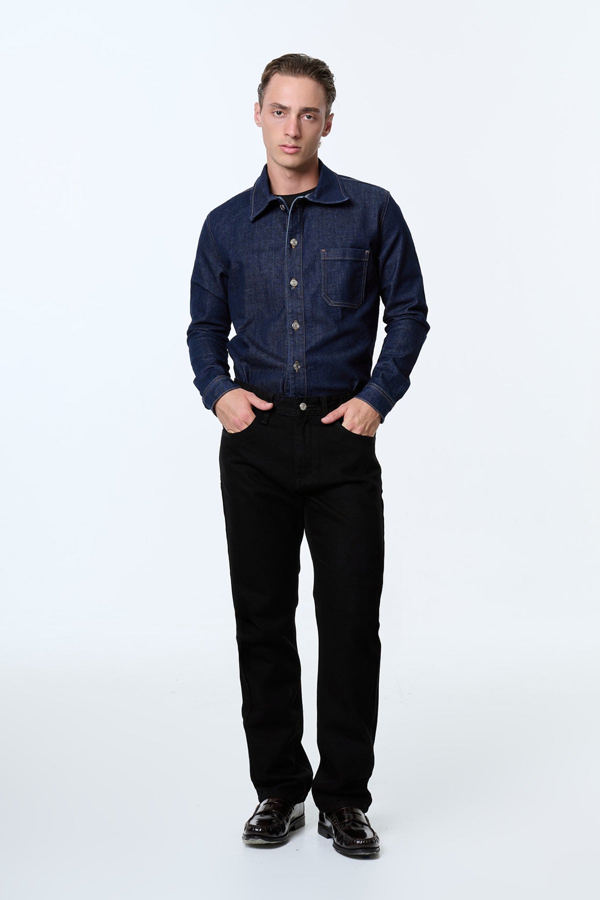 CAMISA STRETCH AZUL 8125