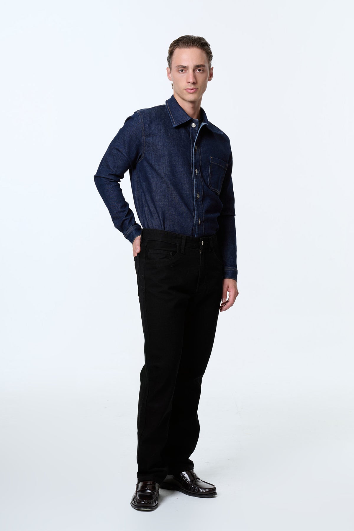 CAMISA STRETCH AZUL 8125
