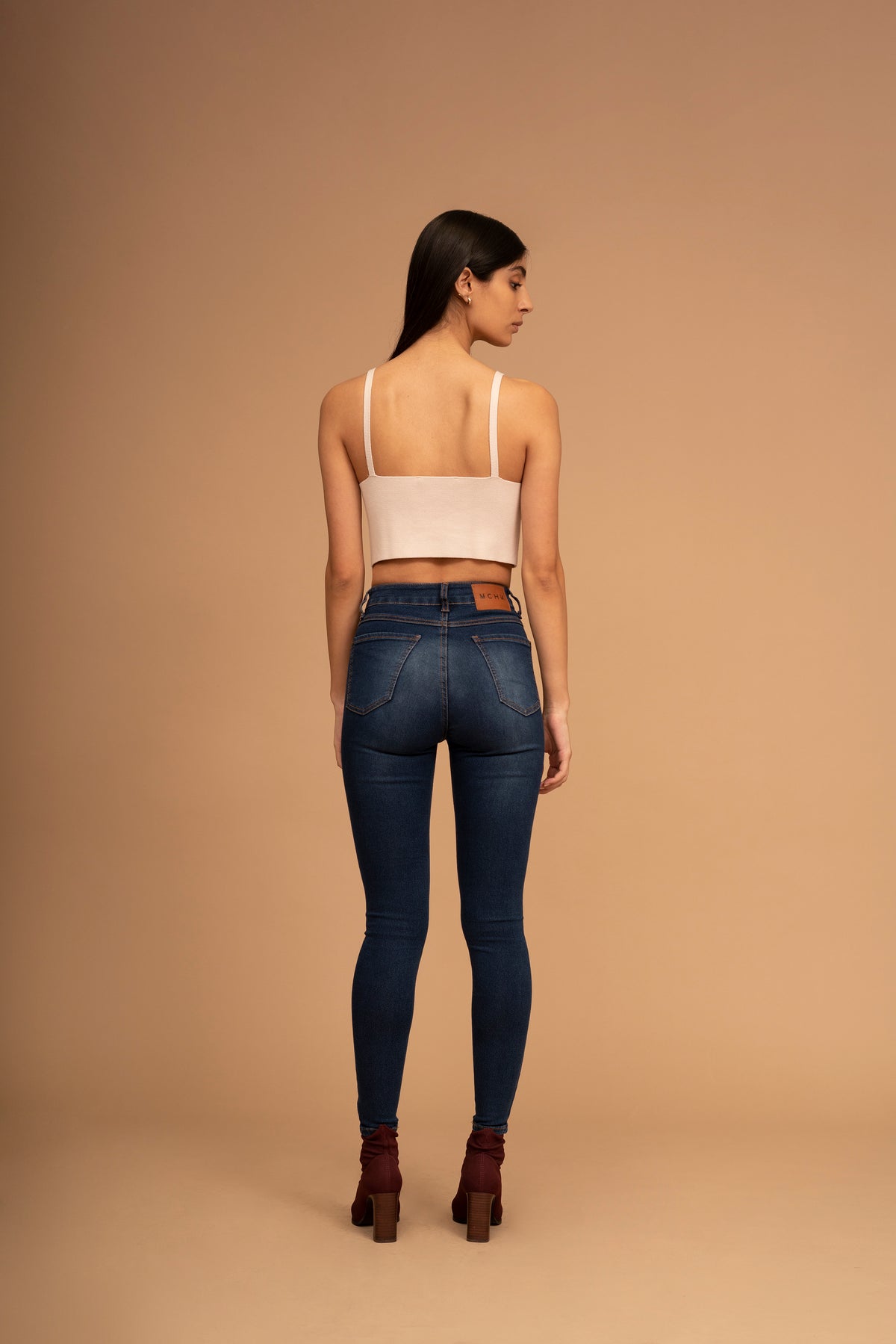 Salto best sale alto jeans