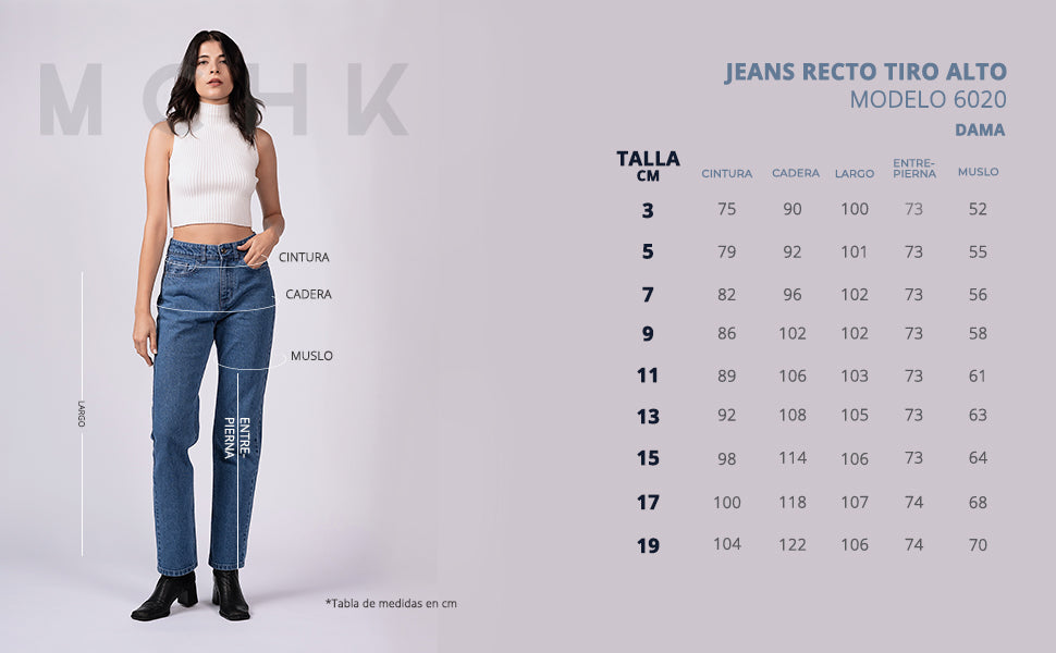 JEANS RECTO TIRO ALTO 6020