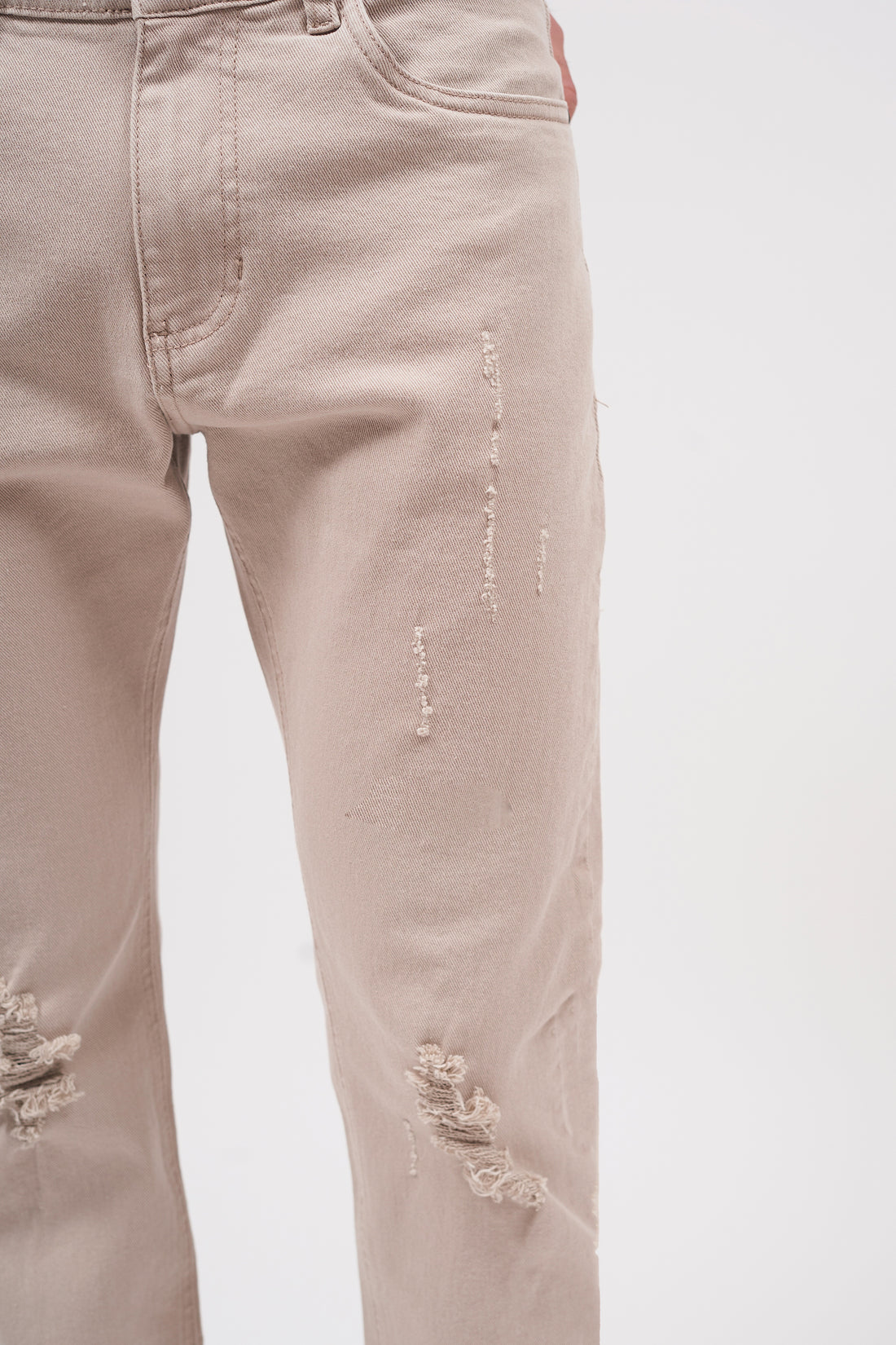 JEANS SLIM BEIGE ROTO 8017