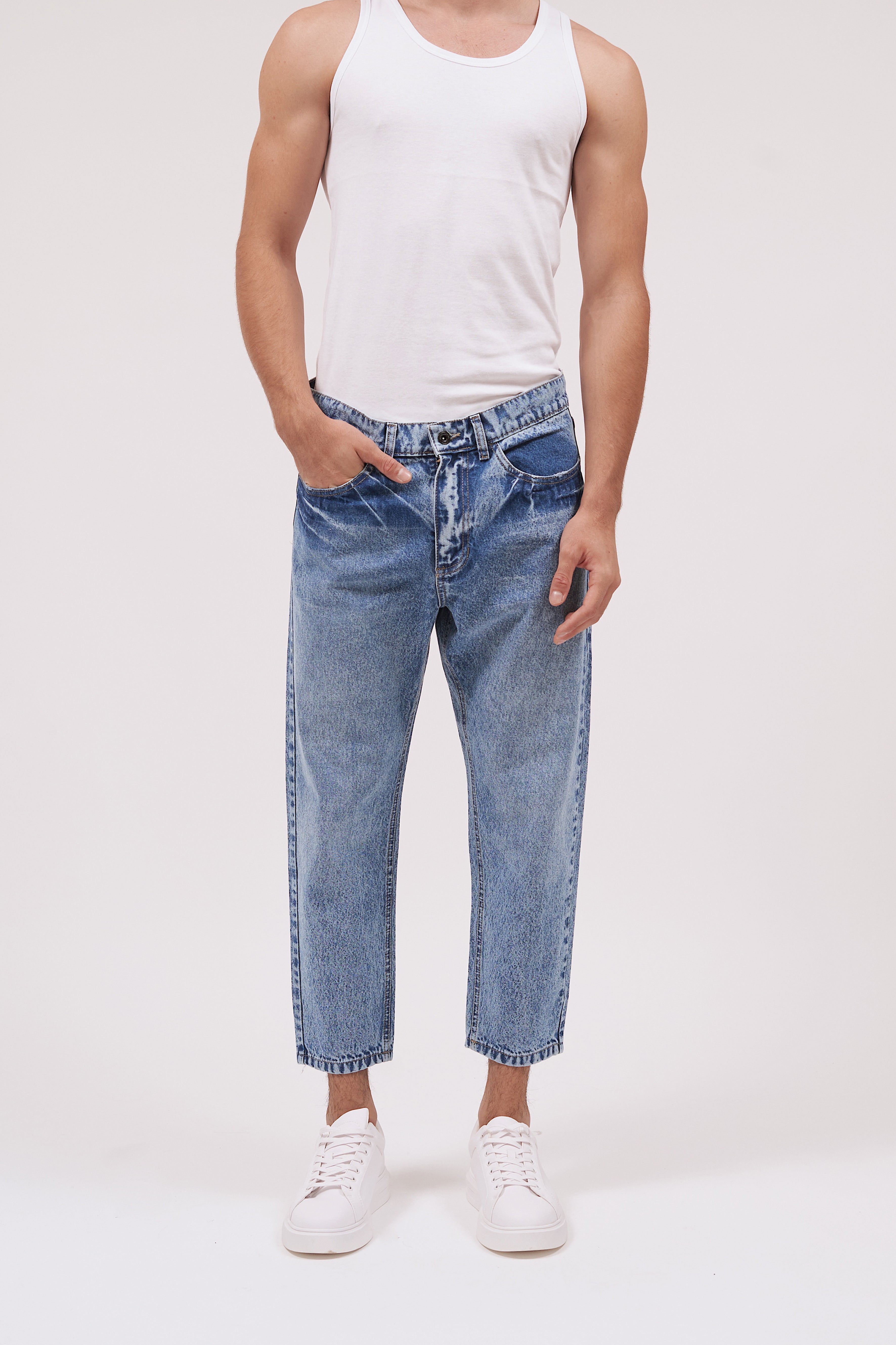 JEANS SLIM CROPPED 8019