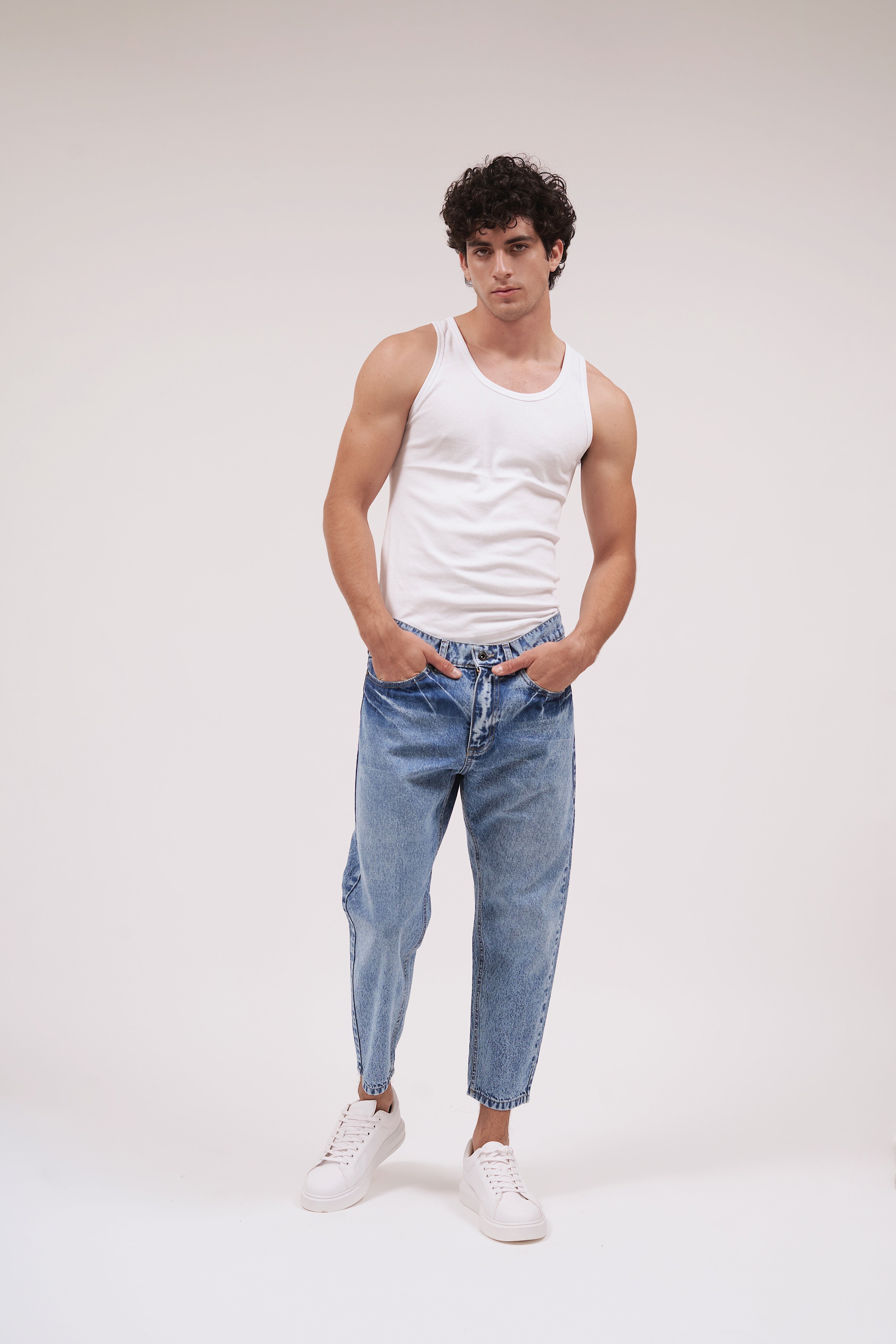 JEANS SLIM CROPPED 8019